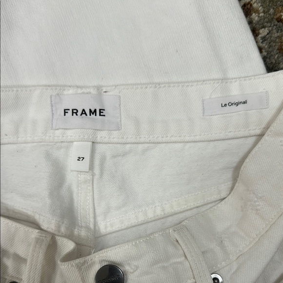 Frame Le Original White Denim, Straight Leg 27 - Picture 3 of 5